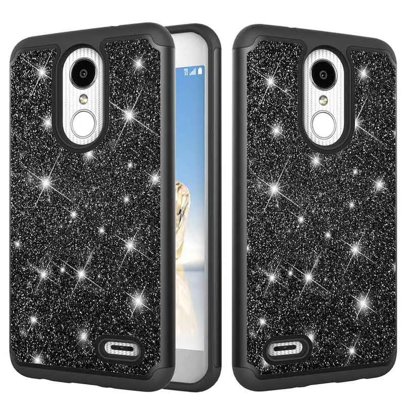 Case for LG Aristo 2 Bling Glitter PU Leather Silicon PC Back Cover for LG Aristo 2 Plus K8 2018 US Version V30 2018 Phone Cases 4