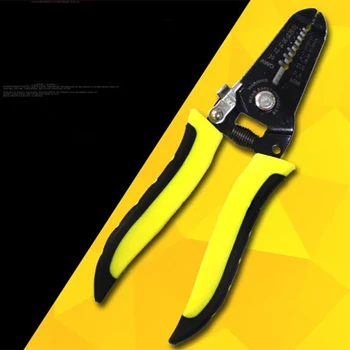 

Multi-function 7-inch electrician with peeler Cable stripper 7-in-1 double-color handle Stripping pliers