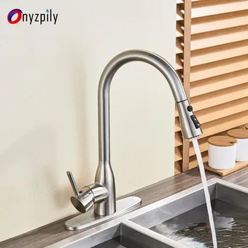 

Brushed NickelSwivel NickelSwivel Pull Out Kitchen Faucet Hot&Cold Water Single Handle 2 Handle