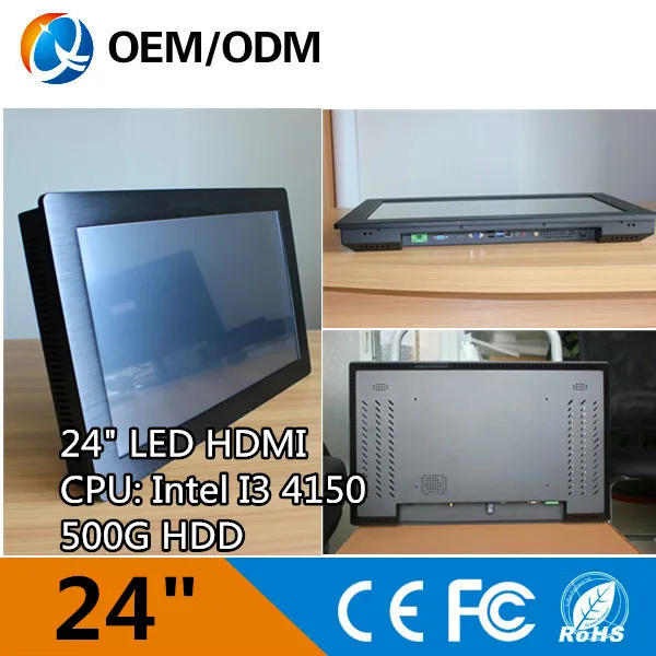 24 industrial pc all in one computer panel pc Resolution 1920x1080 Capacitive touch i3 cpu 3