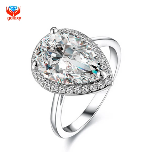 

YHAMNI Romantic Love Heart 4 Carat Simulated Diamant Zircon Engagement Wedding Ring For Women Valentine's Day Gift of Love YH039
