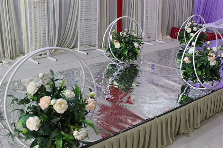 На заказ 60 см Свадебный дорожный гид из кованого железа Арка стол цветок стенд корзина цветочные искусственные украшения креативный Декор окна