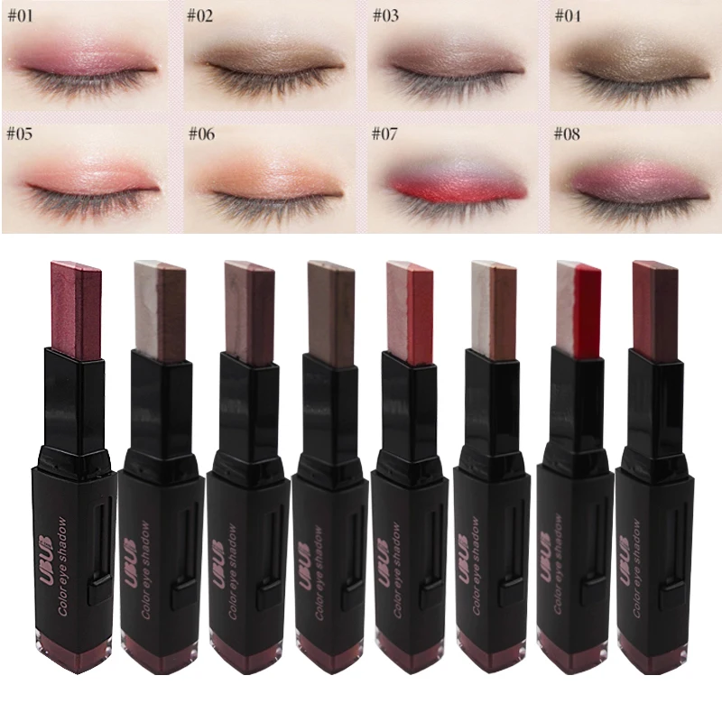 UBUB Double Color Stereo Gradient Velvet Shimmer Eyeshadow Stick Earth