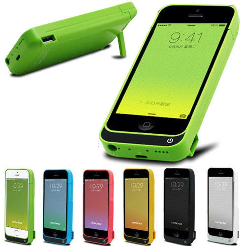 For iPhone 5 5S 5C External Battery Charger Case Power ...