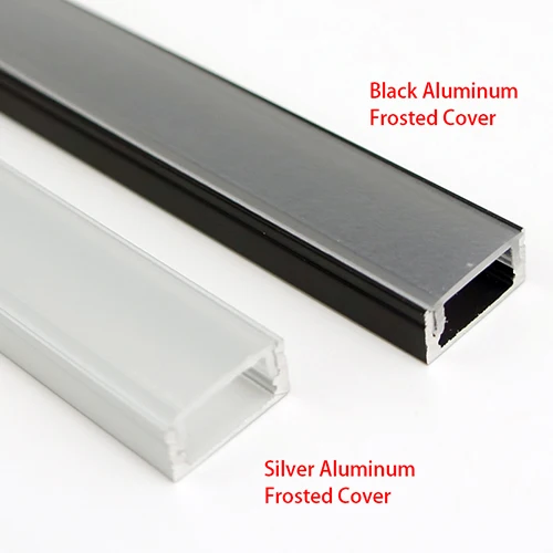 0,5 м супер тонкий встраиваемый алюминиевый светодиодный профиль без фланца для прокладки в пределах 12 мм светодиодный светильник светодиодный алюминиевый профиль - Испускаемый цвет: silver Frosted