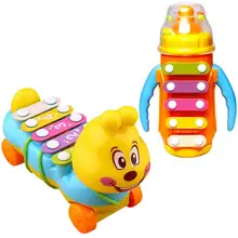 Красочная гусеница ребенок ручная, ударная на бутылке пианино ранняя развивающая музыкальная инструмент развивающие игрушки