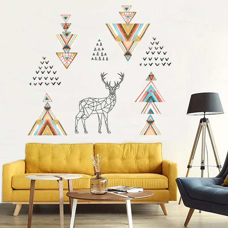 60X90 см DIY Home Decor геометрические Элк Плакаты украшения высокое качество ПВХ стены