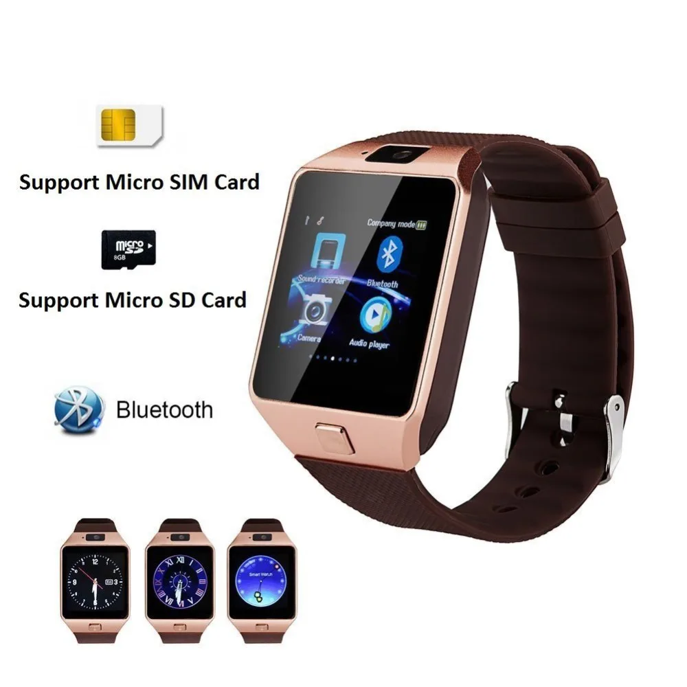 DZ09 Bluetooth Smart Watch Men Sport Passometer Smartwatch with Camera Support 2G SIM Card Whatsapp Facebook for Android Phone  