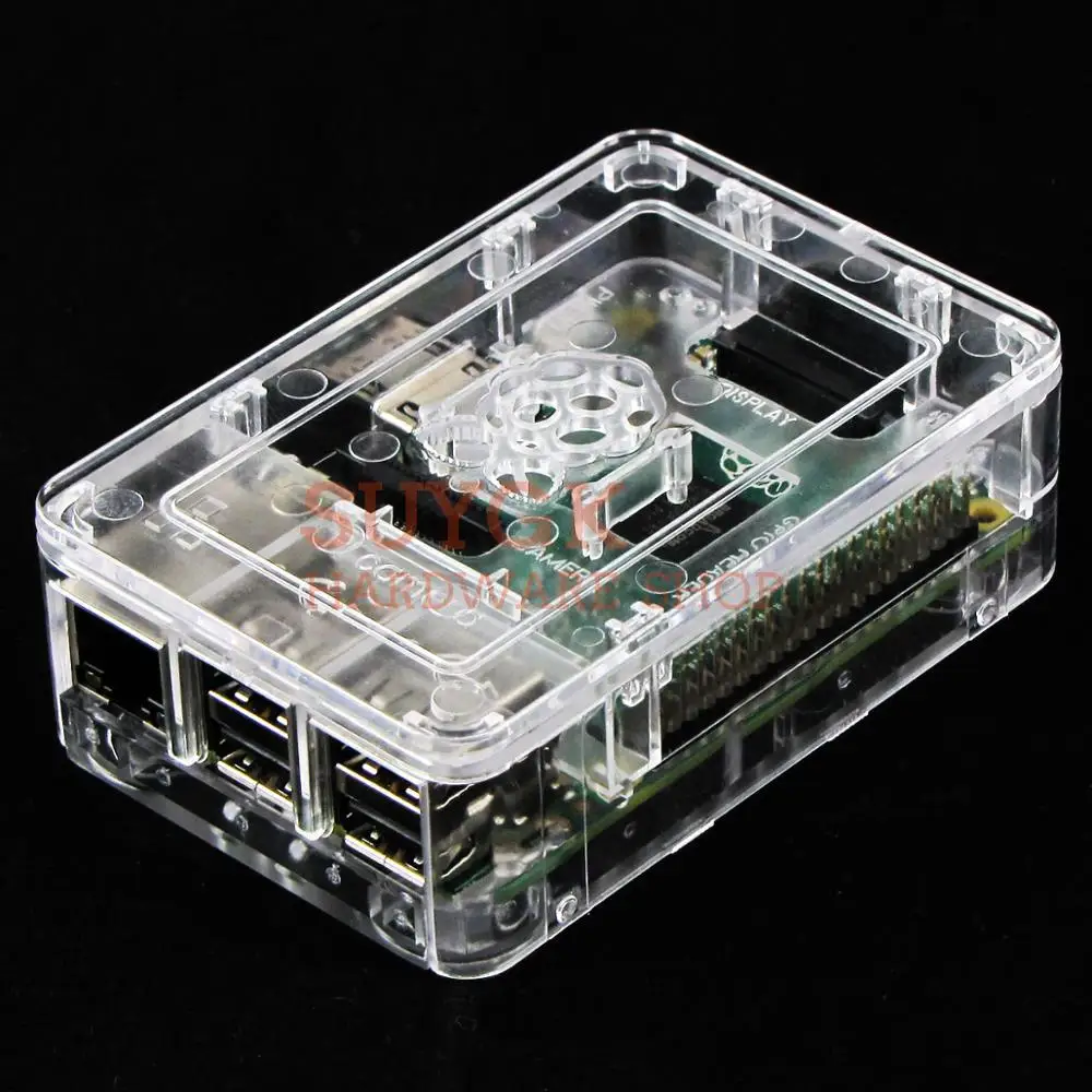 Прозрачная оригинальная официальная коробка для Raspberry Pi 3 Model B + plus АБС пластик