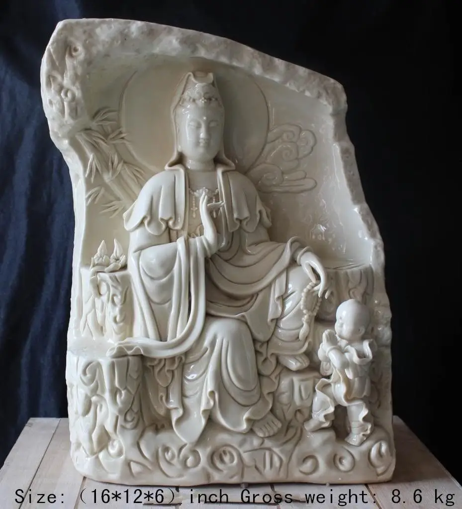 

Chinese dehua white Chinese dehua white porcelain goddess guanyin bodhisattva bless peace