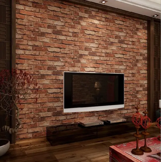 Clical Rustic Stone Brick Wallpaper Roll Relief Background Clical Rustic Stone Brick Wallpaper Roll Relief Background Red Living Room Bedroom