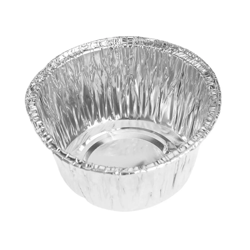 BESTONZON 500 UNIDS Desechable Papel de Aluminio Muffin Cupcake Molde de Huevo Redondo Tarta de Moldes para Hornear Herramienta 