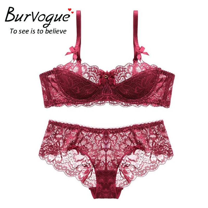 Комплект женского нижнего белья из бюстгальтера пуш ап и трусиков|bra set|lace bra