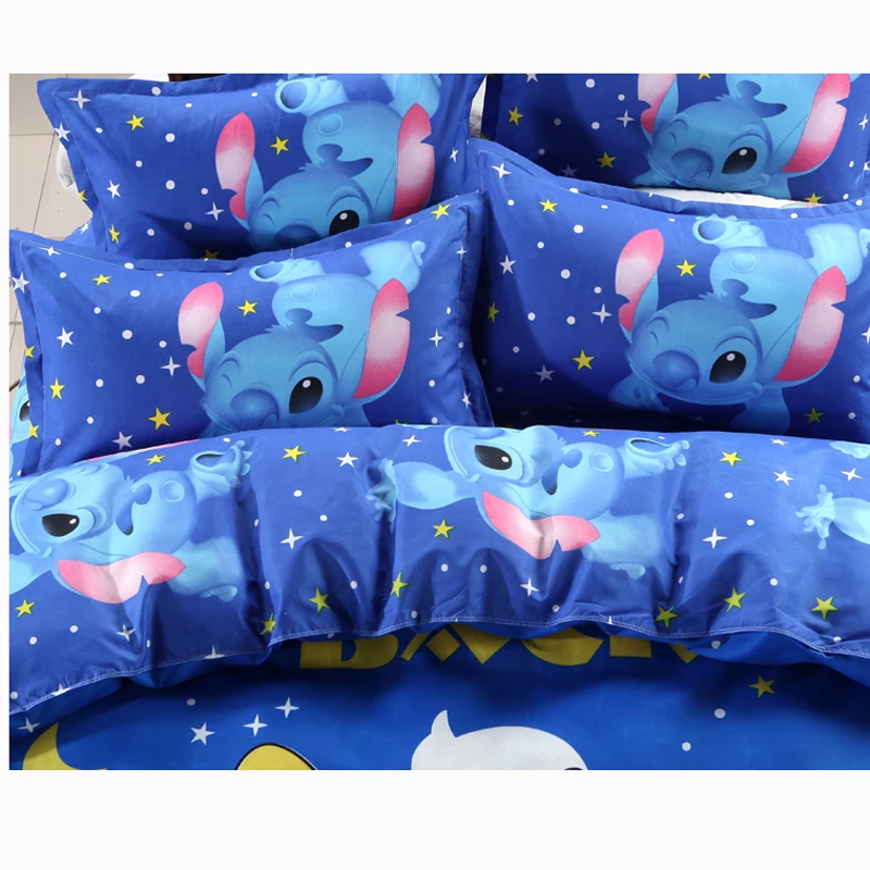 Lilo And Stitch Bedding Set 3 4 Pieces Blue Comforter Cover