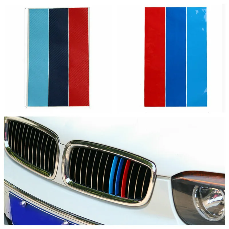

Car Carbon Fiber Vinyl Film Front Grill Trim Strips Sticker 3D accessories For E31 E32 E34 E36 E61 E63 E65 E66 E70 E86 E87 E92