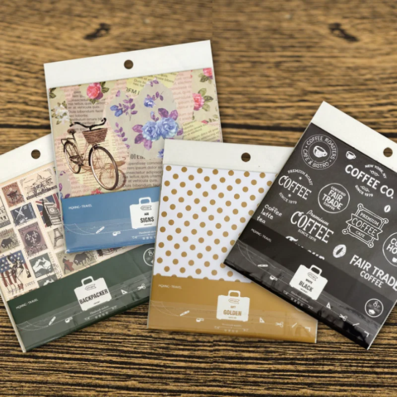 

8 Pcs/pack Creative Hi Friend Let's Go Travel Stickers Diary Sticker Scrapbook Decoration PVC Stationery Stickers