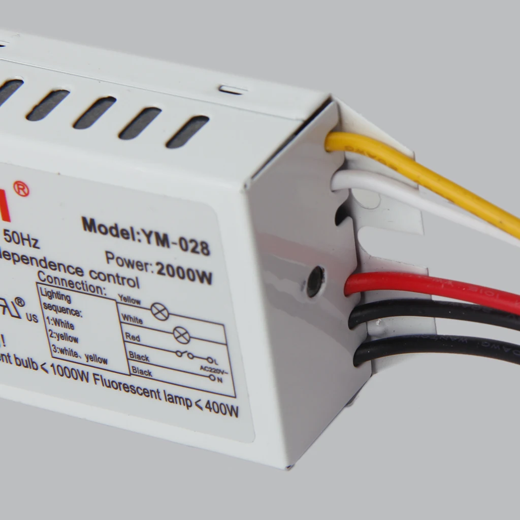 Digital Subsection Switch 2 Way 3 Section Lighting Control Switch AC 220V