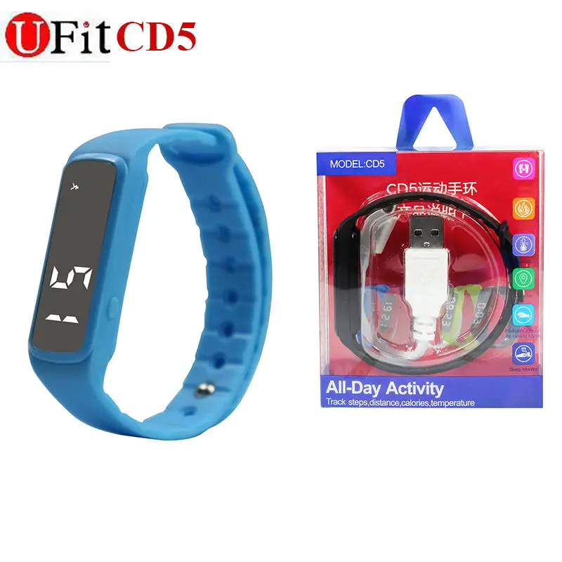 Origianl Ufit brand smart bracelet watch CD5 wristband pedometer watch fitness tracking bracelet sleep monitor with