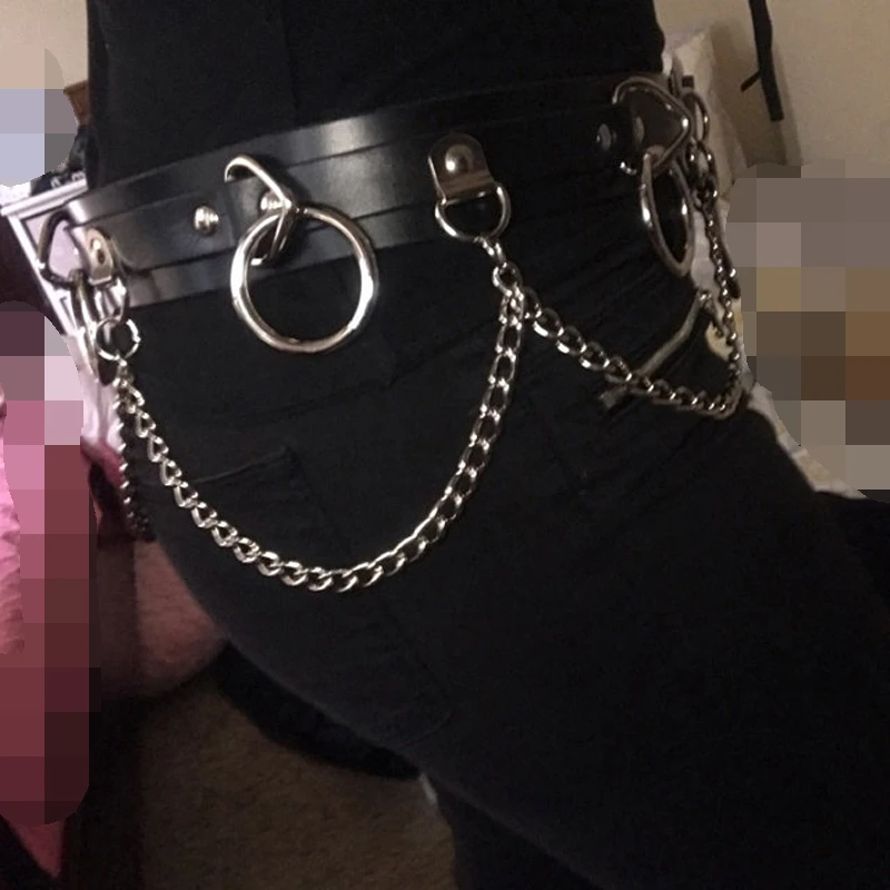 Aliexpress.com : Buy 100% Handmade Punk Gothic Women Sexy Leather Belt Leather Waist Belt Chain