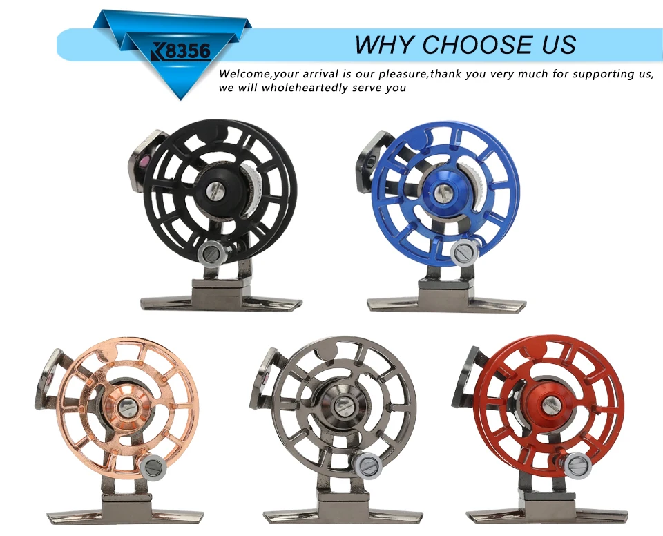 K8356 Full Metal Ultra-light Former Ice Fishing Reels Gear Ratio 11 Right Hand Fly Fishing Reel CNC Machined Aluminum 5 Colors (17)