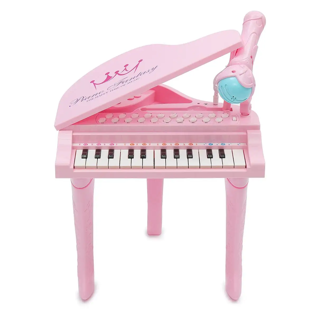 Розовый/синий 25 клавиш клавиатура игрушечный электронный орган USB дети фортепианный микрофон музыкальный инструмент игра игрушка подарки набор детей