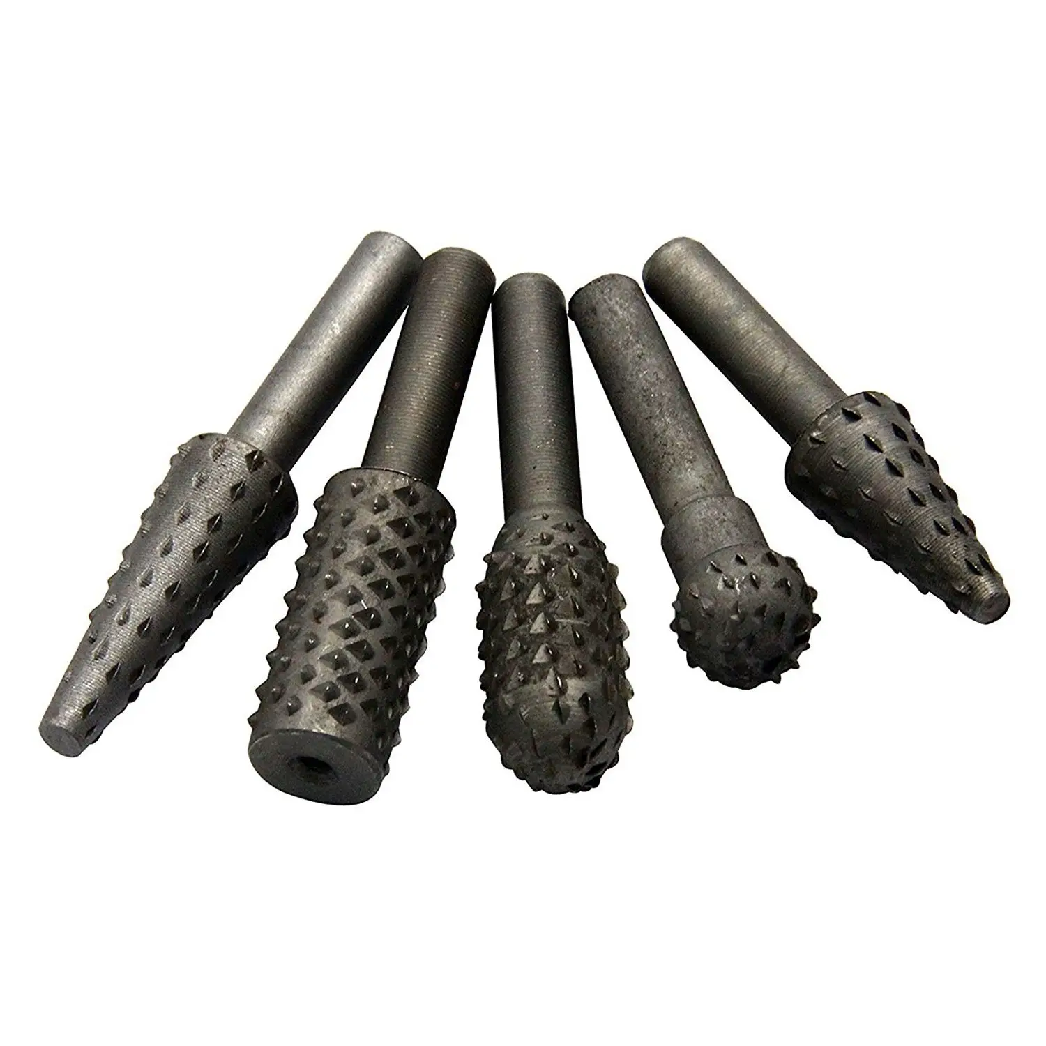 Buy 5 PCS 6mm Shank Rotary Burr Rasp Set Woodworking