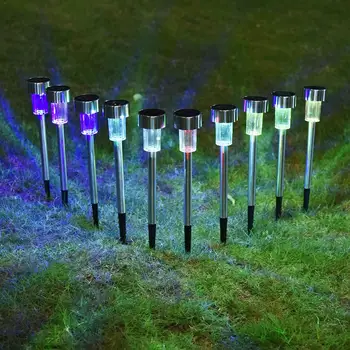 

10Pcs Waterproof IP65 Solar Underground Lights Stainless Steel Solar Buried Floor Light Outdoor Garden Path Ground Lights Decor4