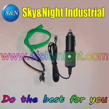 

Green-EL Skirt Wire+12V Controller with Cigar lighter (functions of Constant -Flashing-Off)