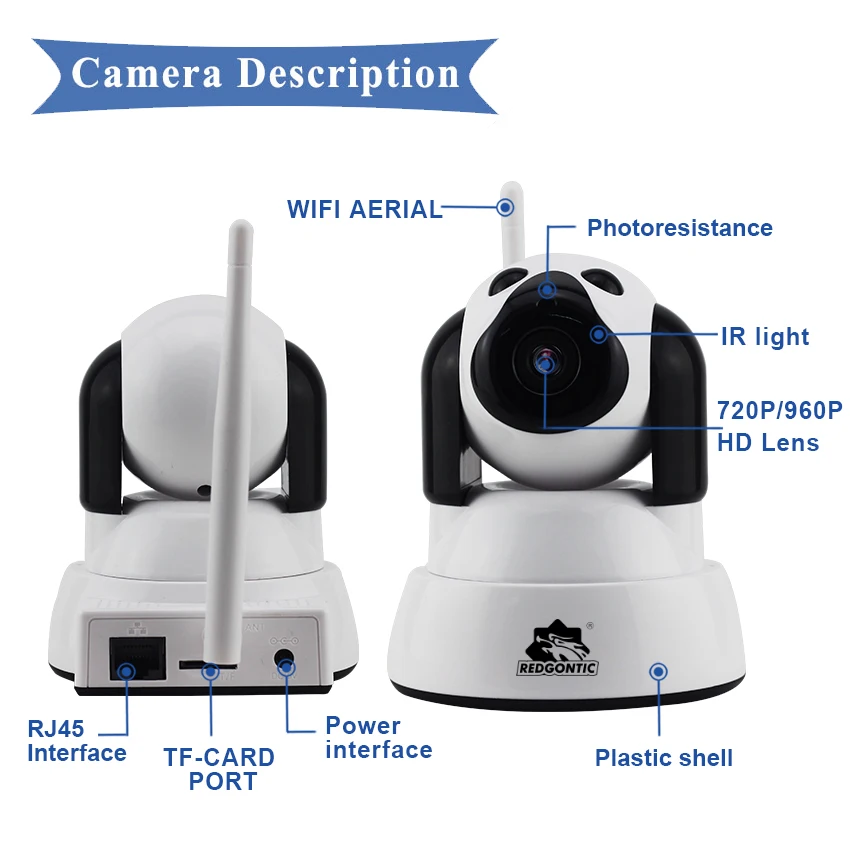 Новый 720 P WI FI IP Камера охранных Беспроводной собака ptz Wi Fi CCTV Мини Крытый Видеоняни