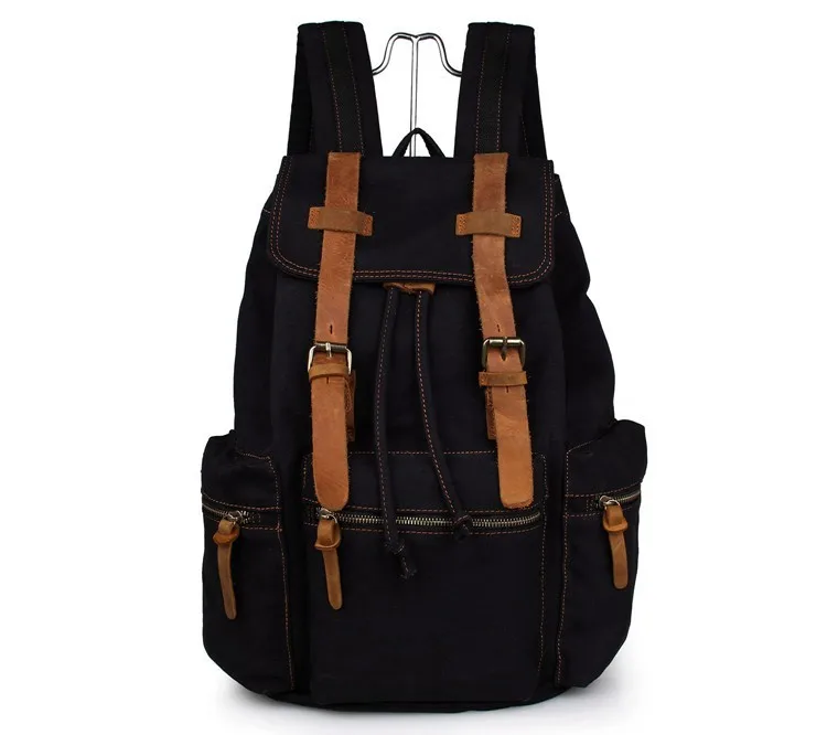 

J.M.D High Quality Canvas Schoolbag Men's Fashion Backpack College Student Laptop Backpack For Travelling 9003A