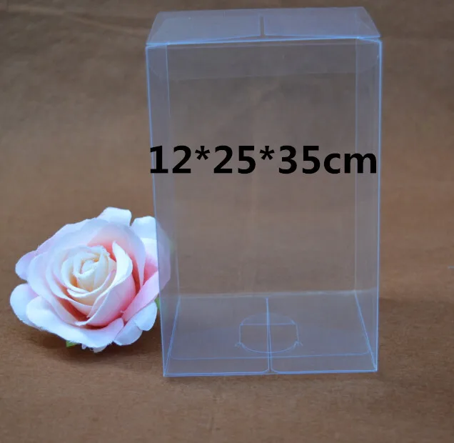 

Qi Size:12*25*35cm Large Clear Packaging Boxes Plastic Cup Bottle Display Packaging Boxes Big Size PVC Packaging Cosmetic Boxes