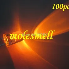 100 шт. 5 мм Orange свечи Flicker Ultra Яркий мерцающий Orange светодиодных 5 мм прозрачный светодиодные свечи