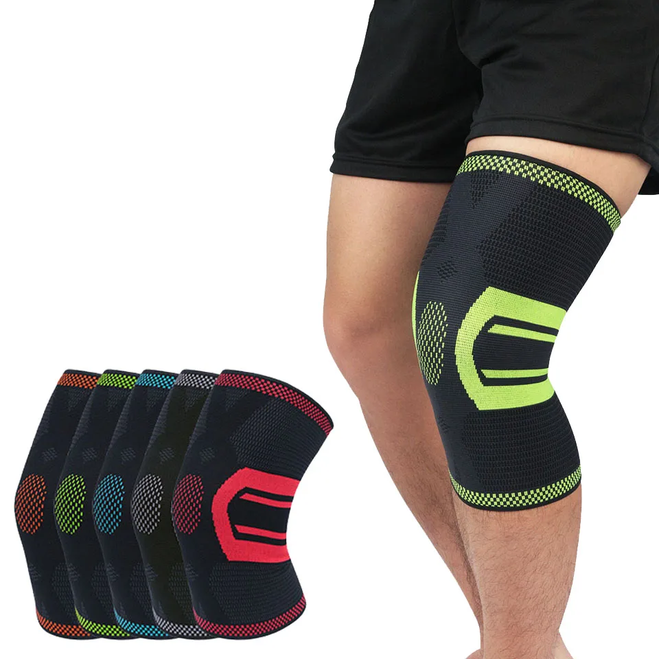 

1CS Elastic Running Nylon Knee Pads Gym Fitness Knee Protector Support Patella Guard Compression Knee Sleeve Brace Kneepad