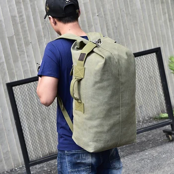 Large Capacity Canvas Mountaineering Backpack 3