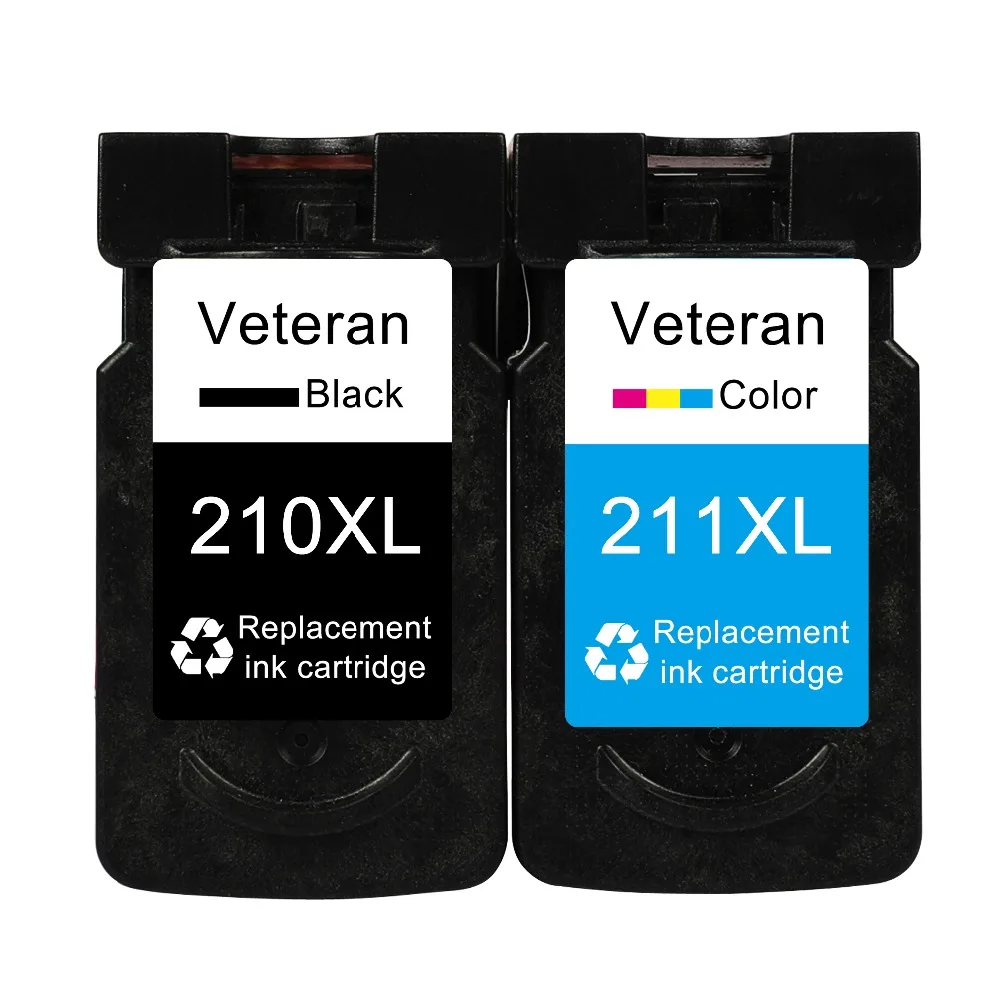 

Veteran PG210 CL211 ink cartridge replacement for Canon PG 210 CL 211 XL PG-210 for Pixma IP2700 IP2702 MP240 MP250 MP260 MP270
