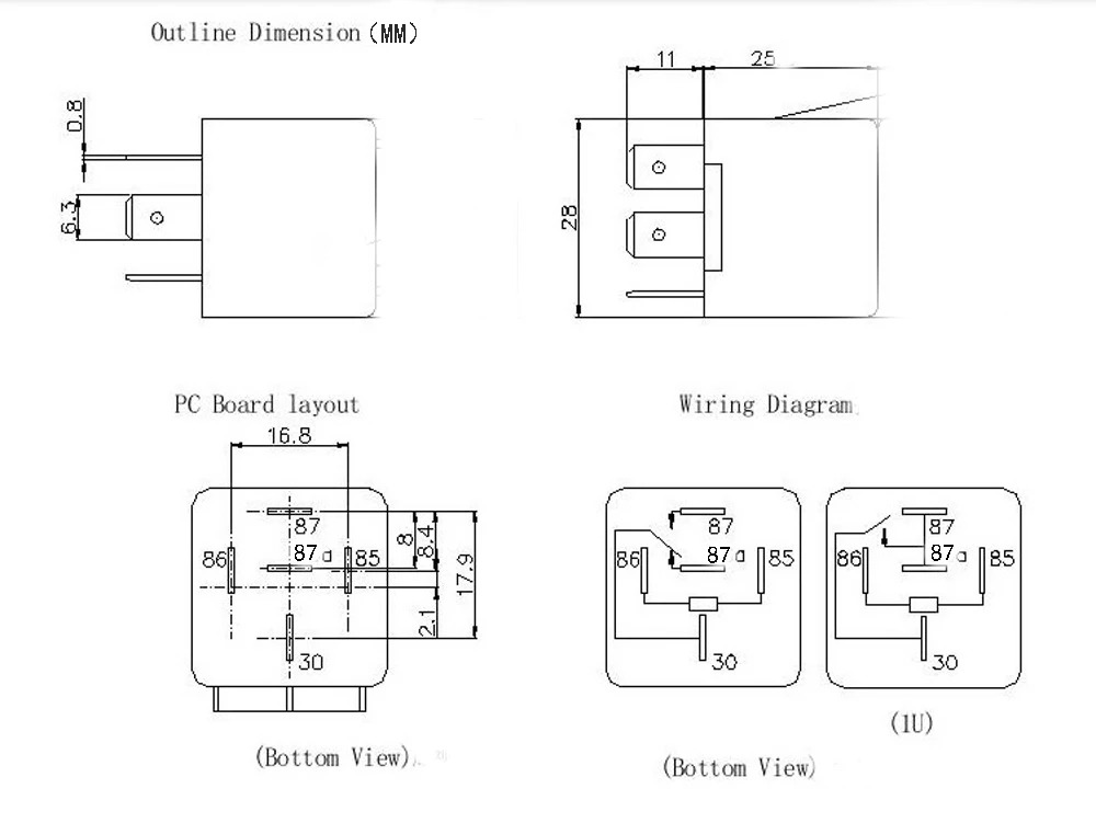 30 X 5 pin car relay Module 40A 12V relay lot controller box power socket automotive extension relay connector 30 85 86 87 87a (5)