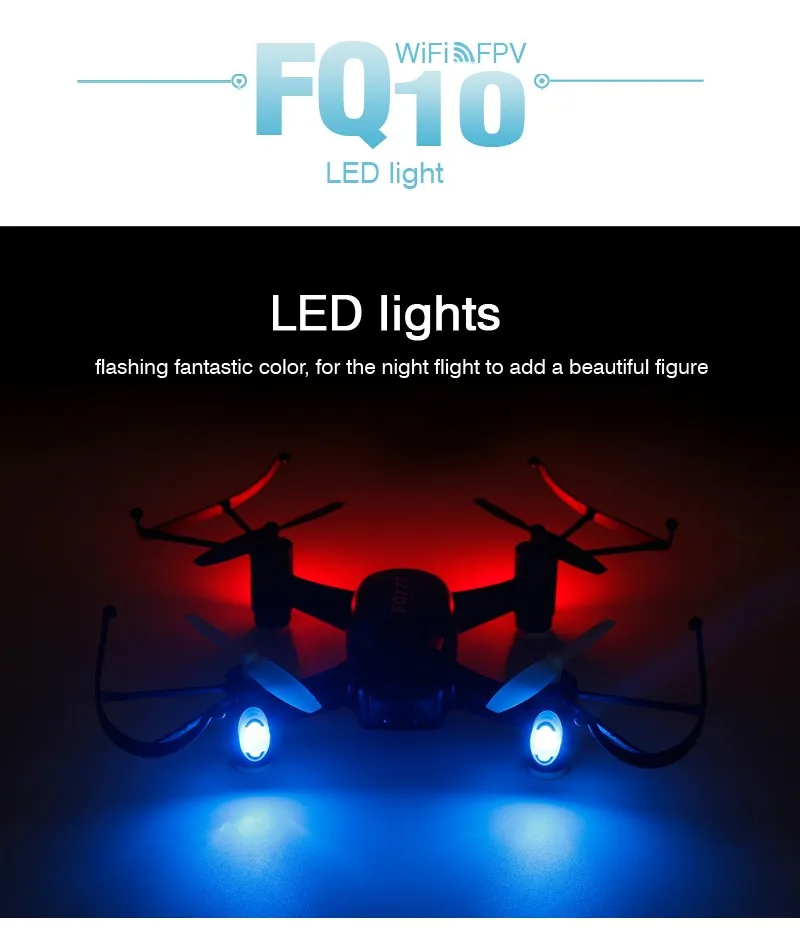 FQ777 FQ10 Wi-Fi Дрон с 720P Камера RTF 6-axis Gyro RC Квадрокоптер 2,4 ГГц мини карманный Дрон FPV RC вертолет F18047