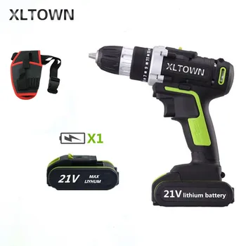 

XLTOWN 21V electric screwdriver rechargeable lithium battery cordless electric drill home power tools Multi-function hand drill