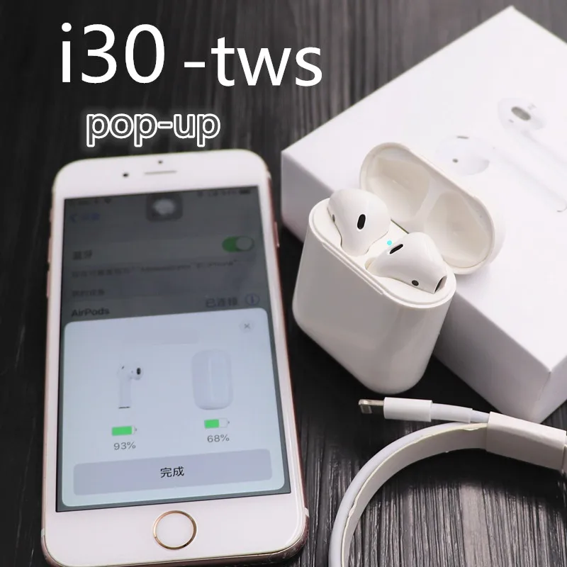 

i30 TWS touch Bluetooth Earbuds PK w1 chip LK TE9 LK-TE9 Earphone PK i10 i20 tws i10tws i12 tws i88 i13 i15 tws