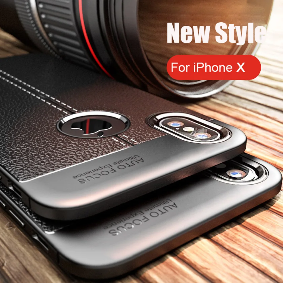 Мягкий чехол KOLPLER для iphone XS Max кожаный 3D из ТПУ и силикона задний бампер X Обложка |