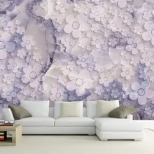 Большие 3D обои на заказ фиолетовые цветы фото обои для гостиной спальни 3D настенные фрески природа домашний декор обои
