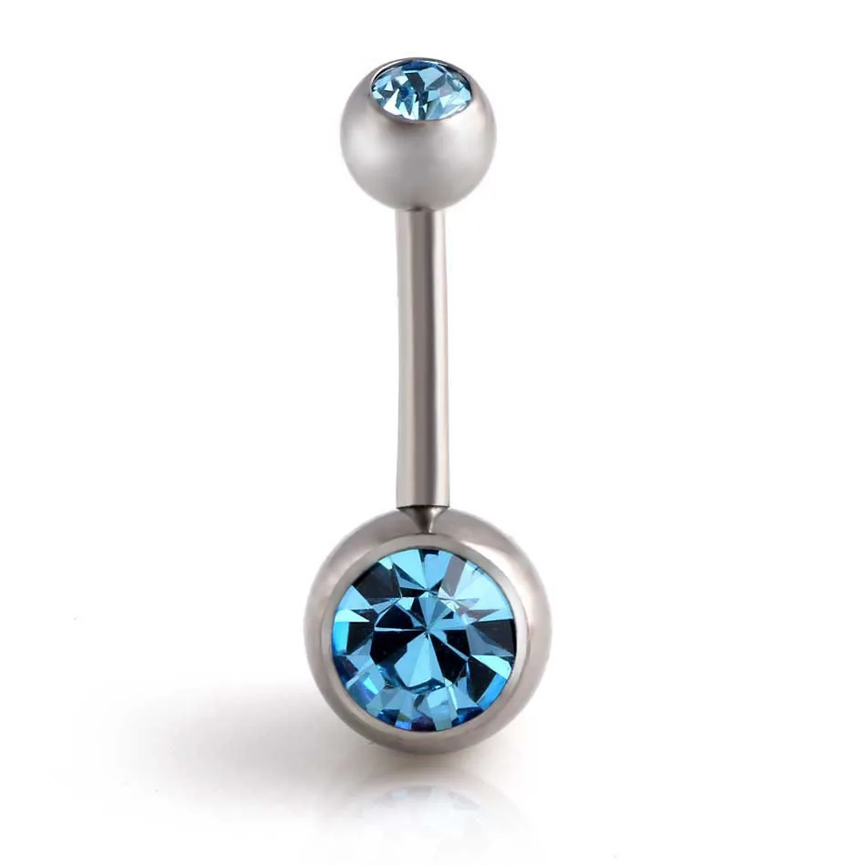 High Quality Zircon Jewelled Style Belly Button Ring Body Piercing Jewelry Navel Piercing 316L