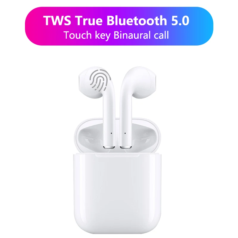 

i12 TWS Mini Air pod Bluetooth 5.0 Earphone Sports Sweatproof True Wireless Touch Earbuds Ear pod Binaural call Earphones