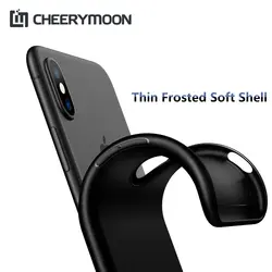 Cheerymoon ультра-тонкий скраб мягкий чехол для Apple IPhone X iphonex полная Защита задняя крышка ТПУ Корпус телефон защитный матовая