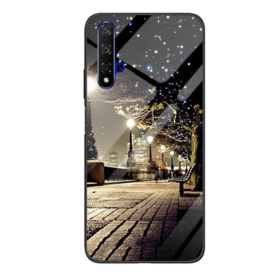 Для huawei Honor 20 чехол Honor20 звездная звезда закаленное+ ТПУ Край жесткий чехол s для huawei Honor 20 YAL-AL00 стеклянный чехол - Цвет: A11