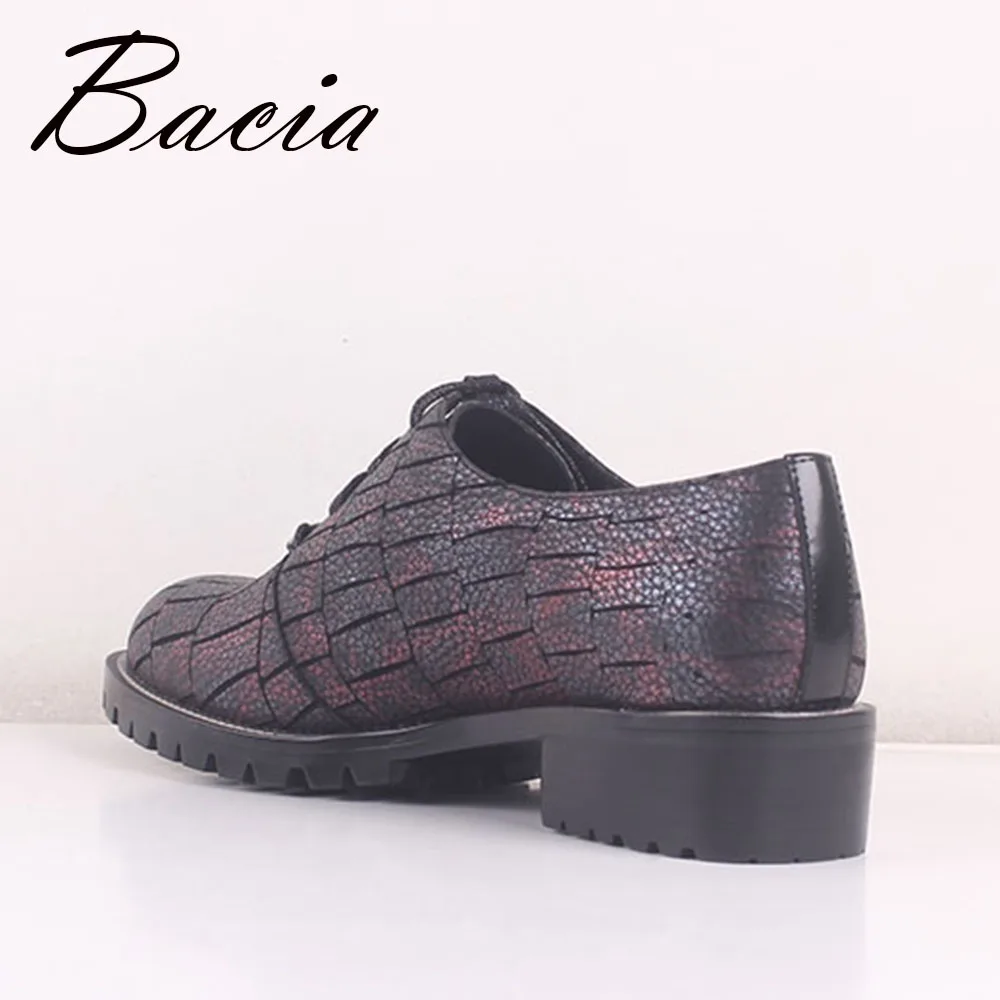 36 Bacia Motif Véritable Travail Showing Marche De En Lace Cuir 40 Rond Bout Up Vache Pierre Appartements As Picture Plat Chaussures Taille Sb046 Mode Casual wfqErwxH