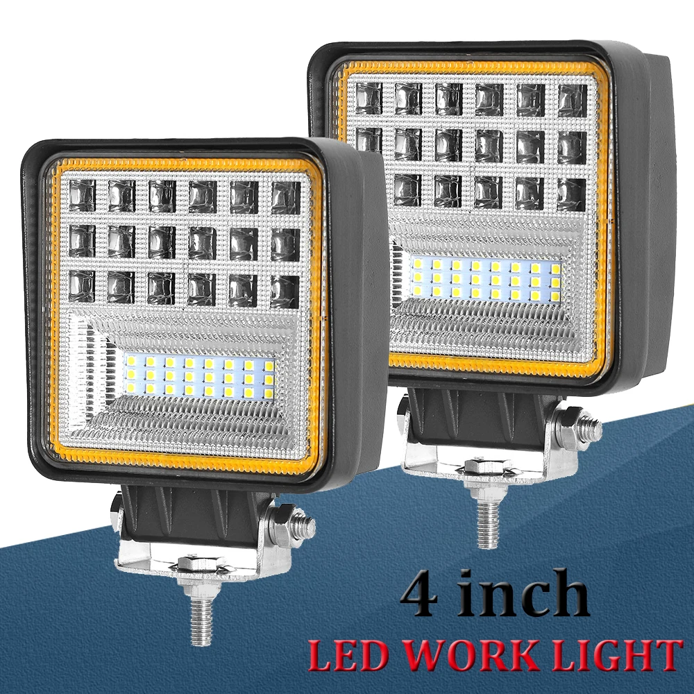 

126w LED Work Light Bar Spot Flood Combo Work Light 12v 24v LED Beams Driving Offroad LED Light Bar For ATV 4WD 4x4 Tractor