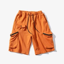 Новые летние мужские модные повседневные шорты-шаровары мужские уличные шорты с большим карманом в стиле хип-хоп удобные бермуды Masculina