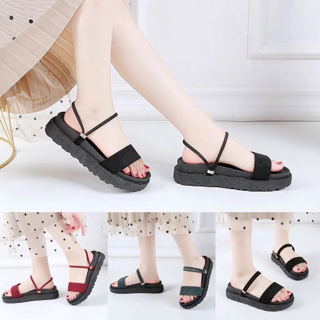 

Summer sandals women flat Shoes sandals Open Toe Casual Shoes Platform-Bottom Sandals Beach Walk Shoes Ladies Flip Flops