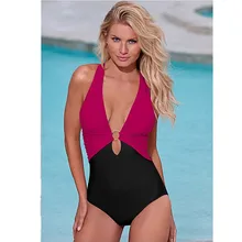 Z-LAI Для женщин сексуальное нижнее белье с глубоким v-образным вырезом Одна деталь наборы для ухода за кожей, из кусков, купальник крест-накрест купальный костюм с открытой спиной пляжная одежда Mujer